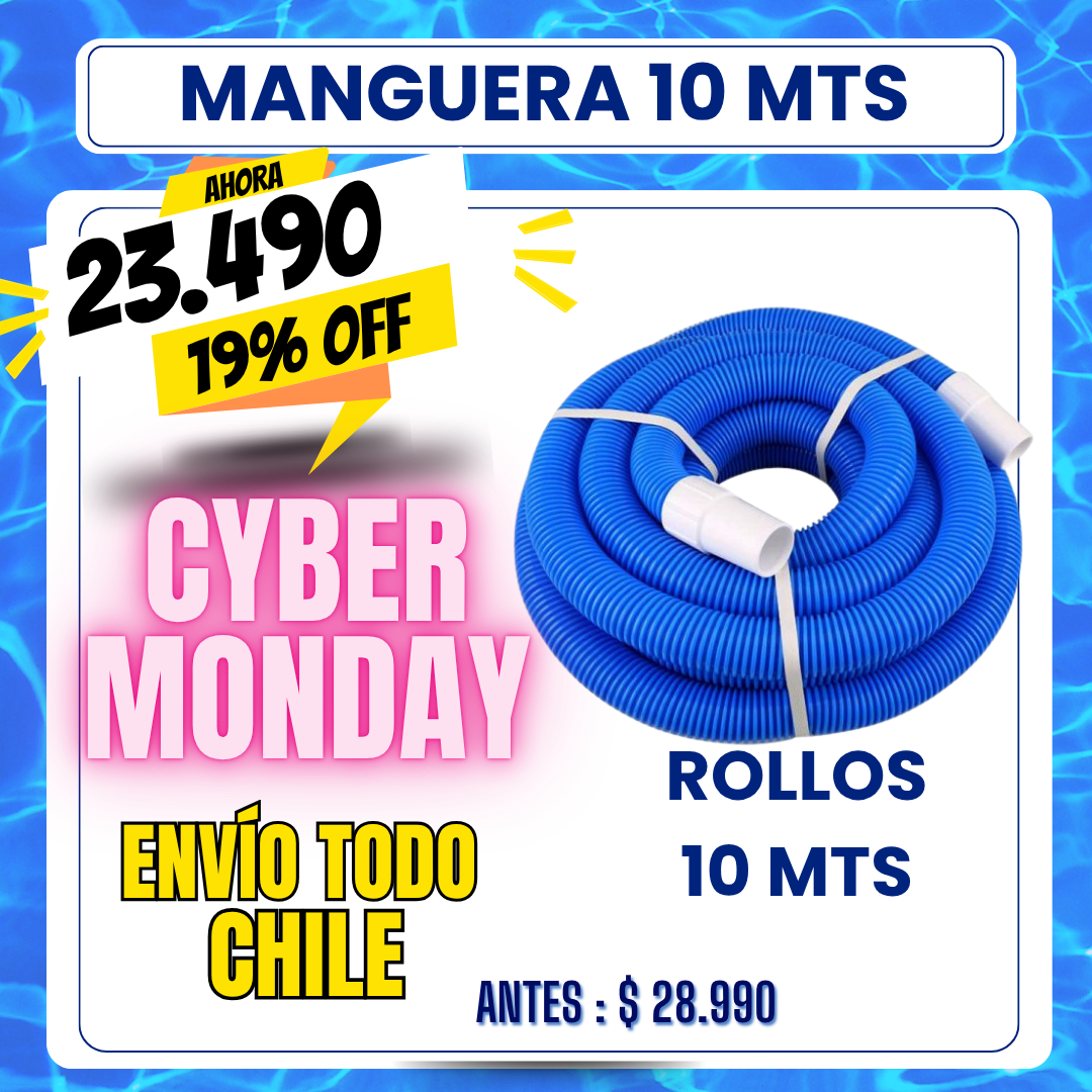 Manguera piscina PVC 10.5 mts - 19% OFF