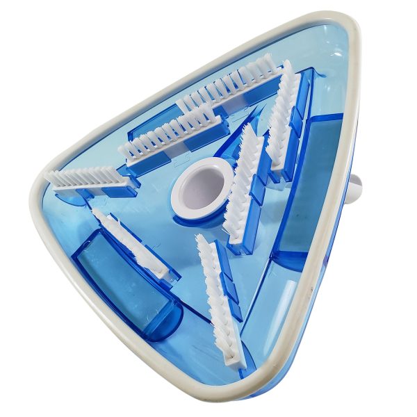 Limpia fondo piscina triangular con cepillo 11/4" - 11/2"