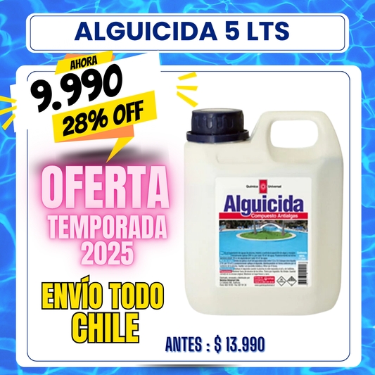 Alguicida piscina 5 lts - 28% OFF