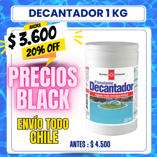 Decantador piscina 1 kg - 20% OFF