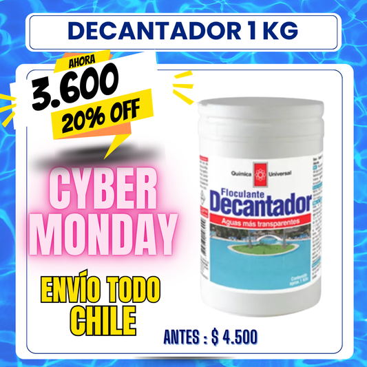 Decantador piscina 1 kg - 20% OFF
