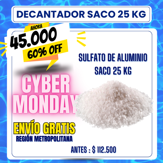 Decantador piscina SACO 25kg - 60% OFF
