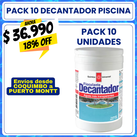 PACK 10 Decantador piscina 1 kg
