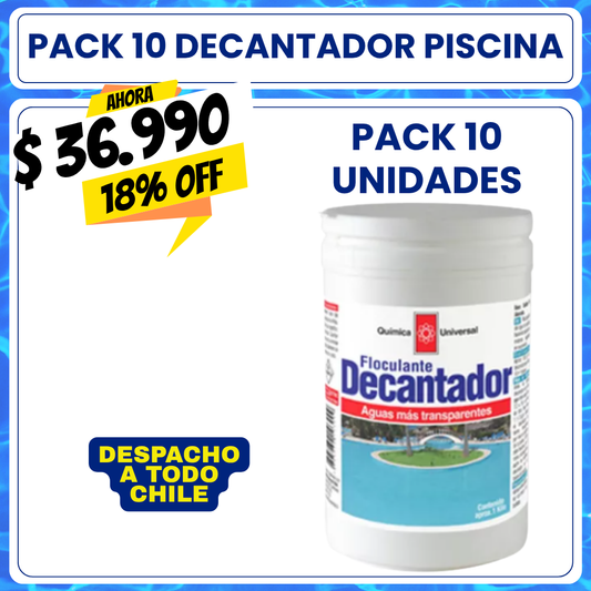 PACK 10 Decantador piscina 1 kg