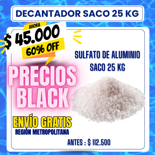 Decantador piscina SACO 25kg - 60% OFF