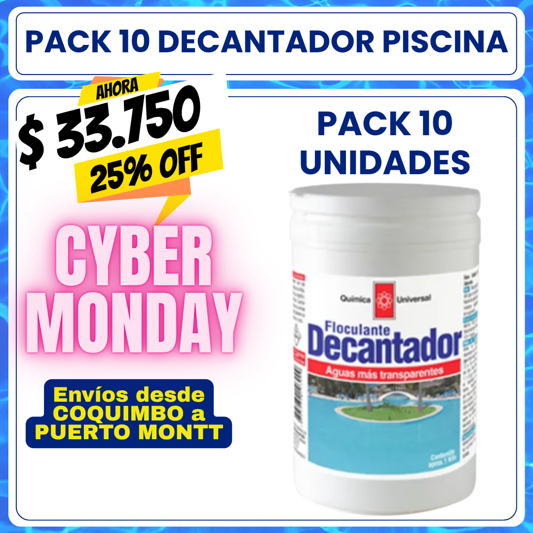 PACK 10 Decantador piscina 1 kg