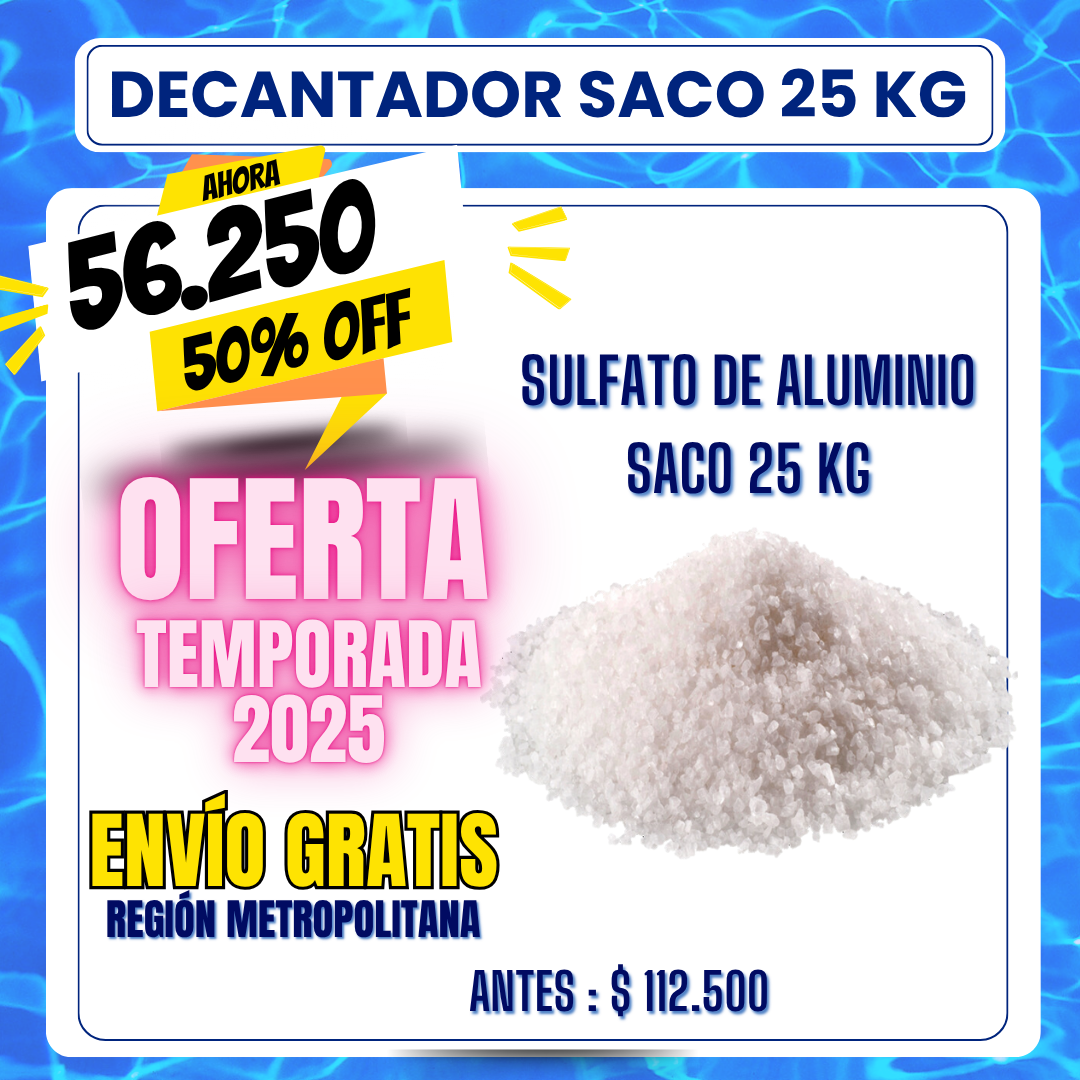 Decantador piscina SACO 25kg - 50% OFF