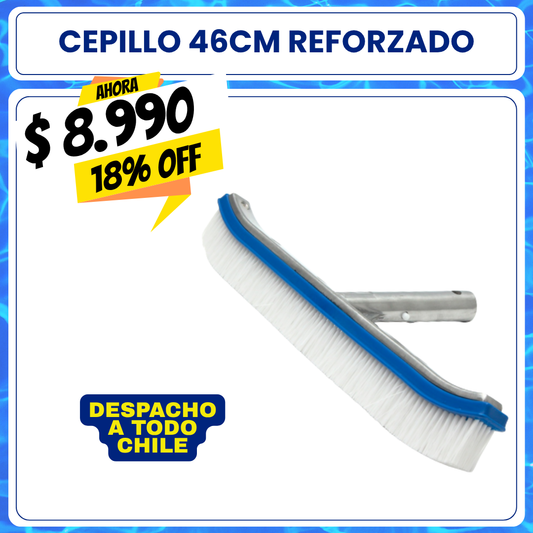 Cepillo piscina reforzado metálico pelos polietileno