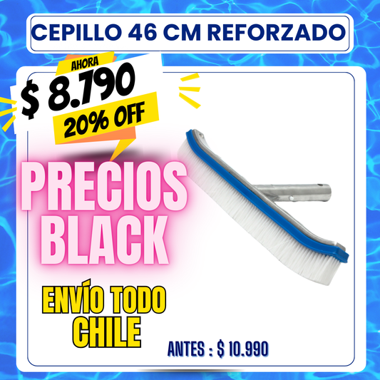 Cepillo piscina reforzado metálico pelos polietileno - 20% OFF