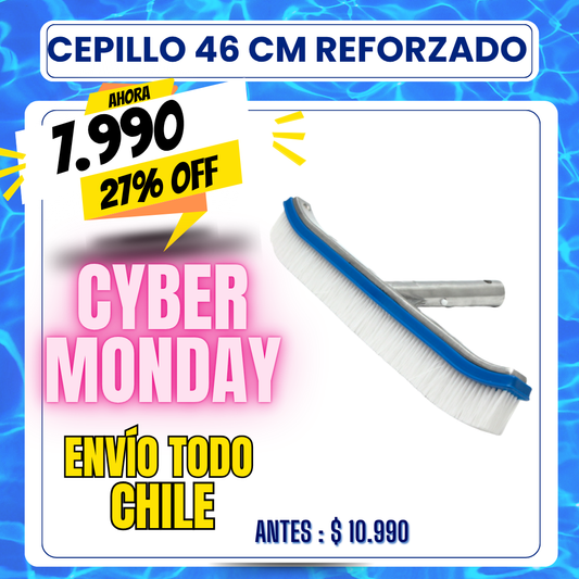 Cepillo piscina reforzado metálico pelos polietileno - 27% OFF