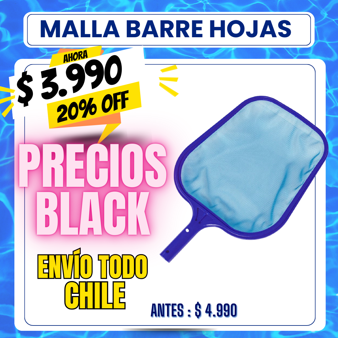 Barre hojas piscina malla plano - 20% OFF