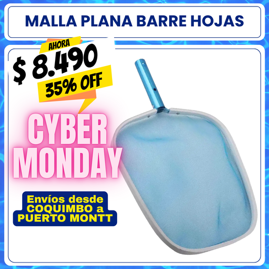 Barre hojas piscina aluminio plano