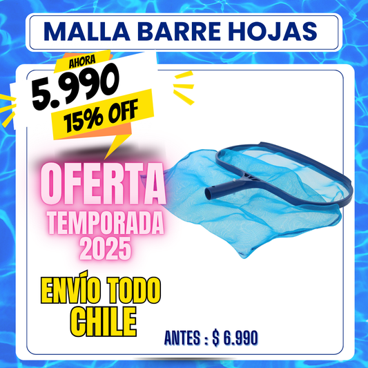 Barre hojas piscina plástico con fondo malla - 15% OFF