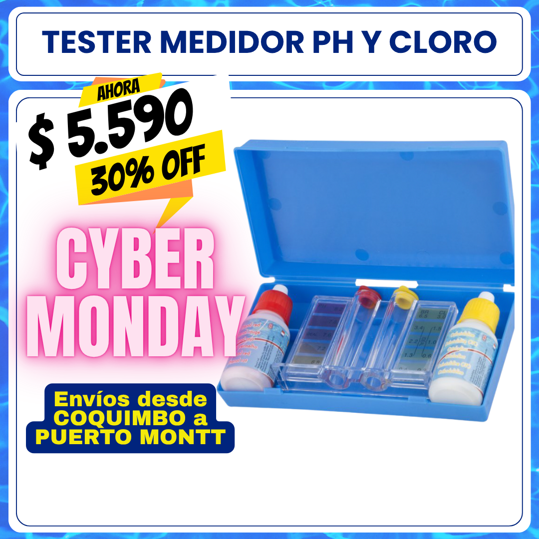 Tester para piscina medidor de cloro y PH