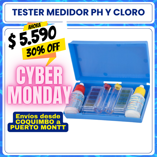 Tester para piscina medidor de cloro y PH