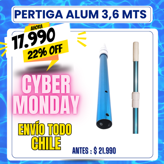 Pértiga piscina telescópica 1.8 a 3.6 mts - 22% OFF