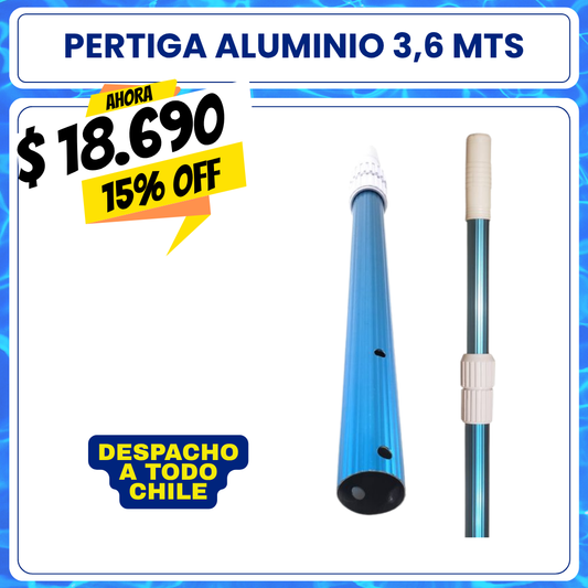 Pértiga piscina telescópica 1.8 a 3.6 mts