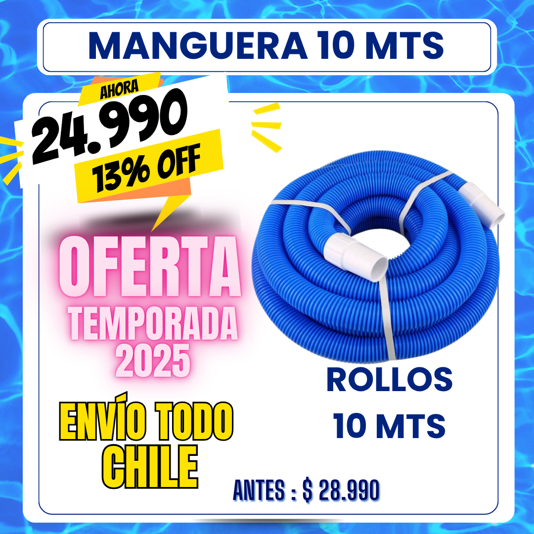 Manguera piscina PVC 10.5 mts - 13% OFF