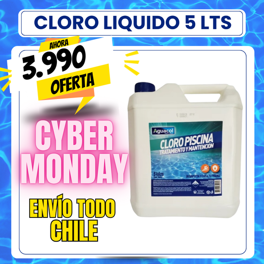Cloro piscina liquido bidón 5 lts