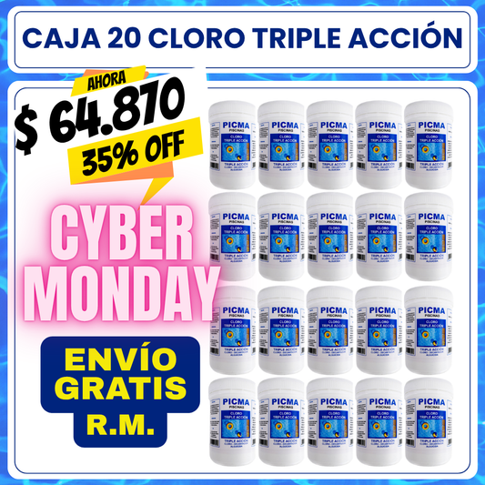 CAJA 20 KG Cloro triple acción 1 kg