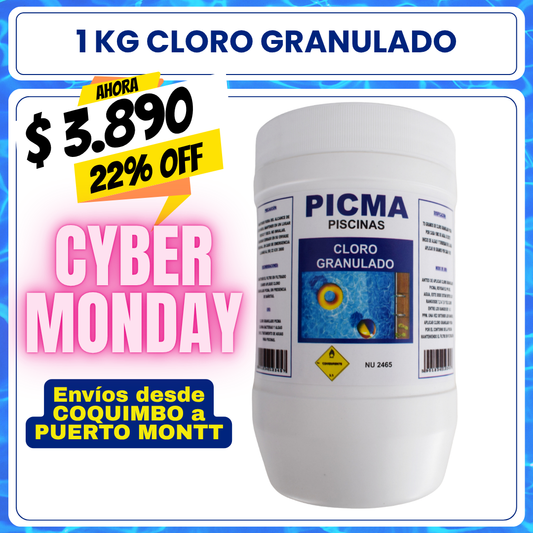 Cloro piscina granulado 1 kg