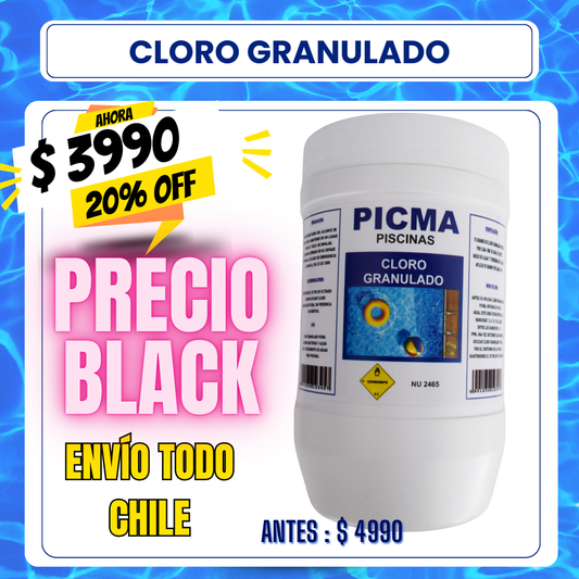 Cloro piscina granulado 1 kg - 20 OFF